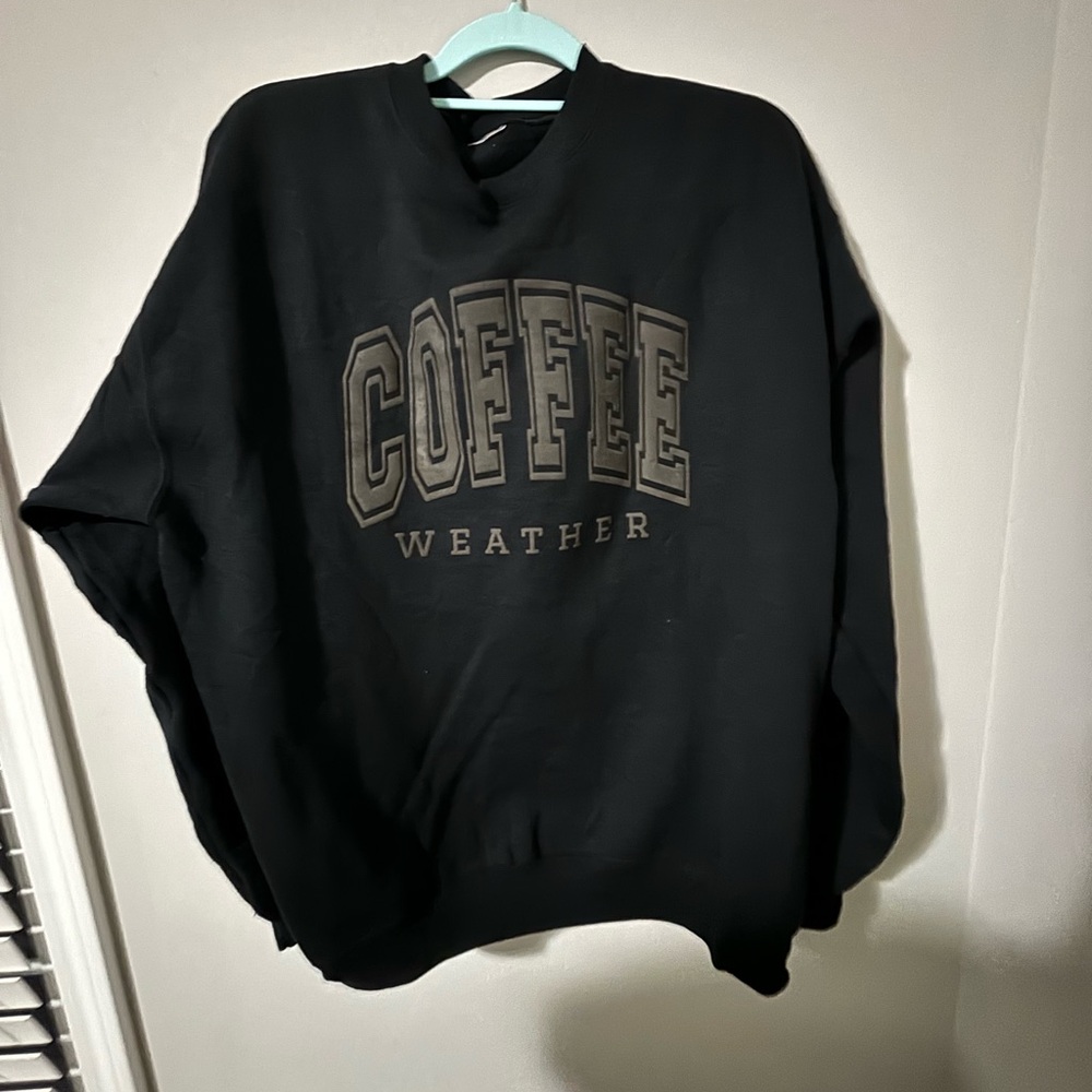 Coffee Weather Black Sweater